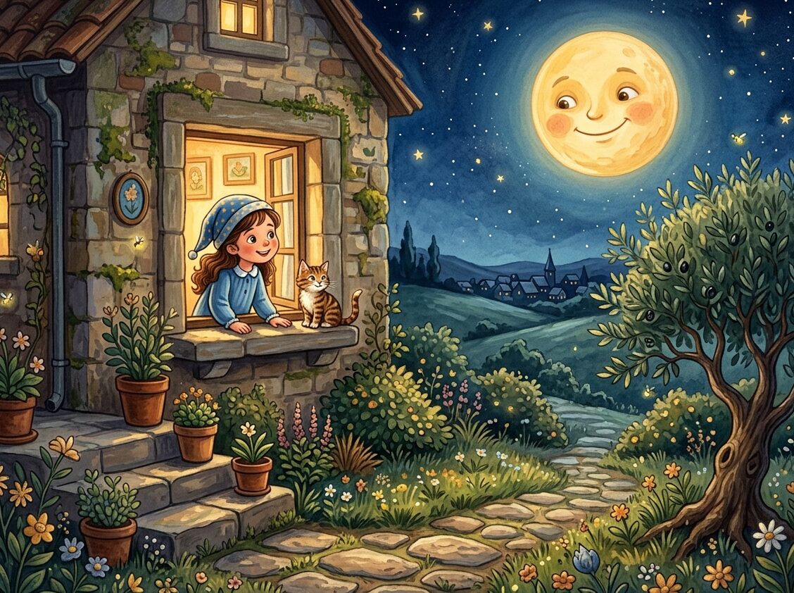 Portada del cuento «Amina y la luna agradecida»